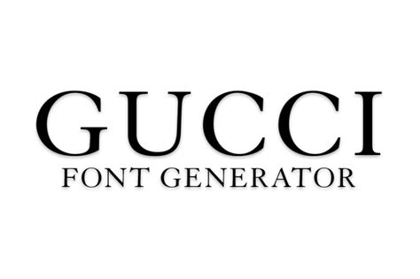 gucci font generator